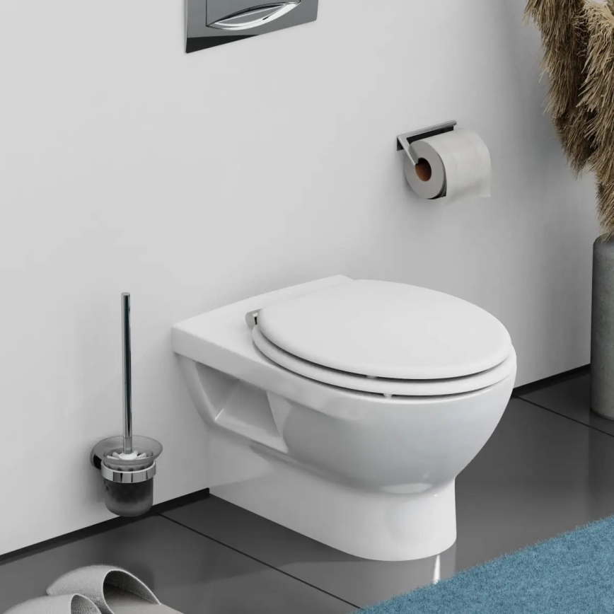 Schütte 84100-A - WC sedadlo, biele, s tichým zatváraním, MDF