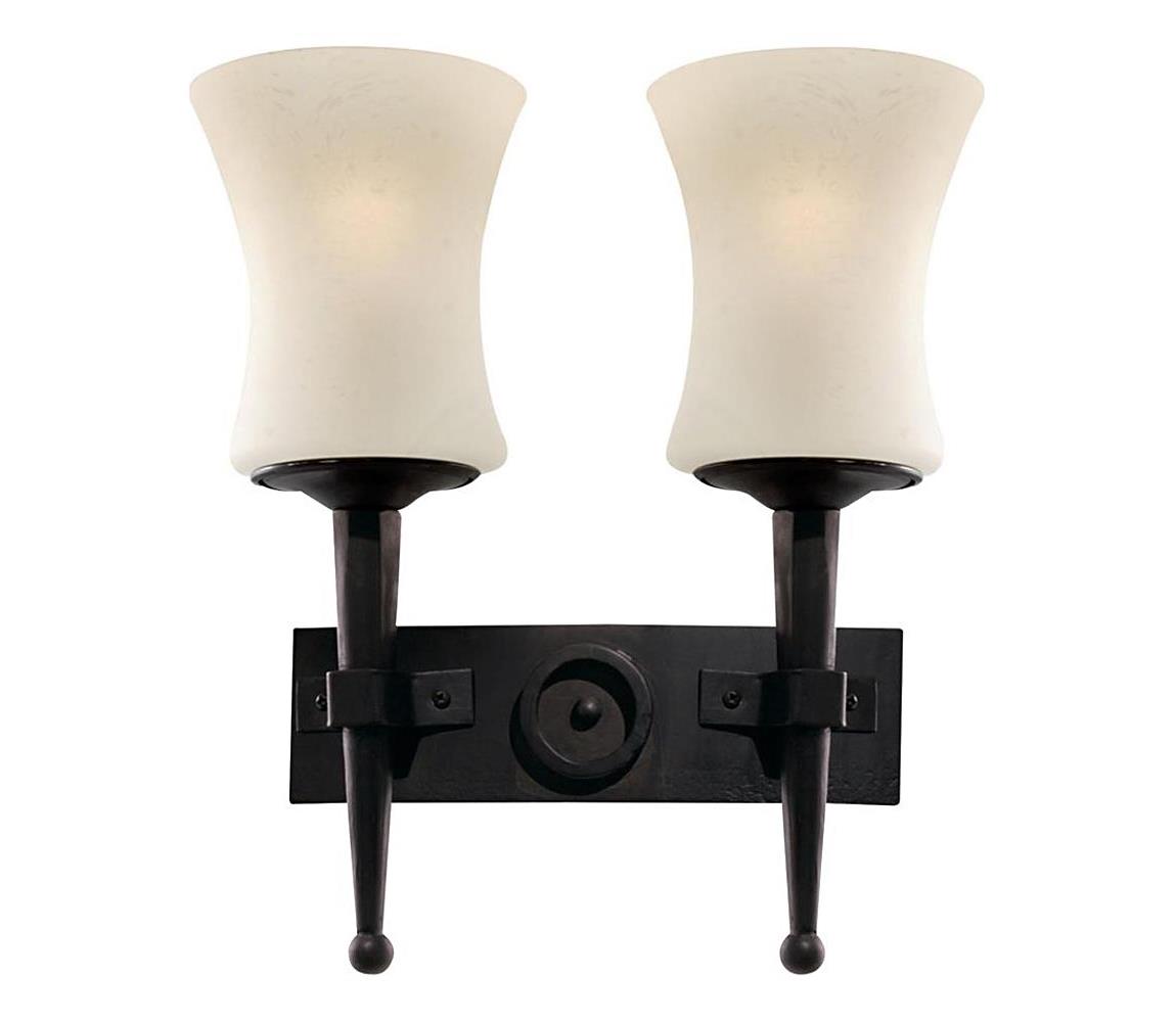 Searchlight 0812-2BK - Nástenné svietidlo CARTWHEEL 2xE27/60W/230V 0812-2BK