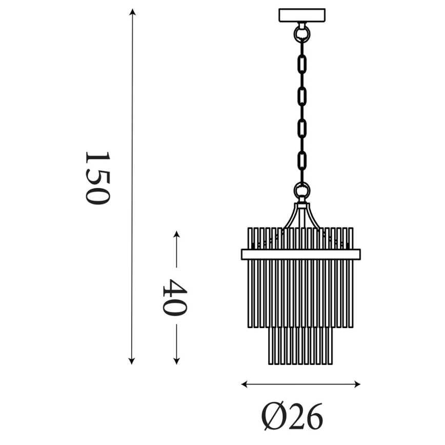 Searchlight - Luster na reťazi LARA 1xE27/60W/230V
