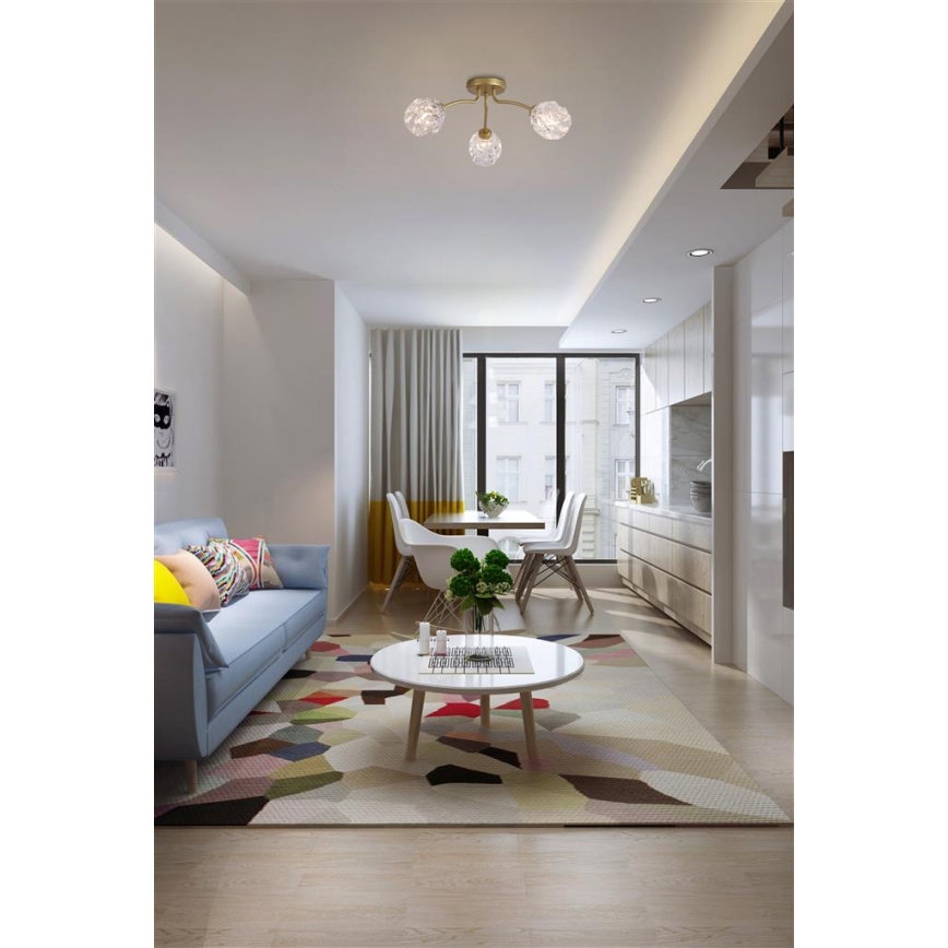 Searchlight - Prisadený luster ASTRAL 3xG9/33W/230V zlatý