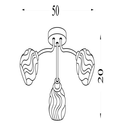 Searchlight - Prisadený luster ASTRAL 3xG9/33W/230V matný chróm