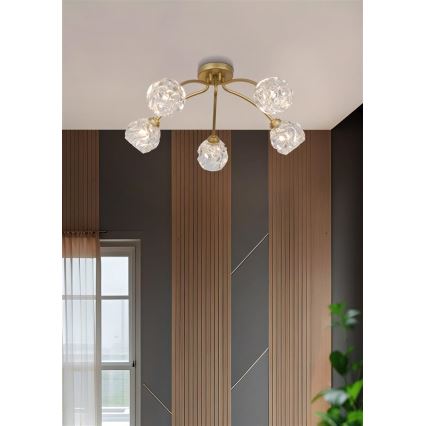 Searchlight - Prisadený luster ASTRAL 5xG9/33W/230V zlatý