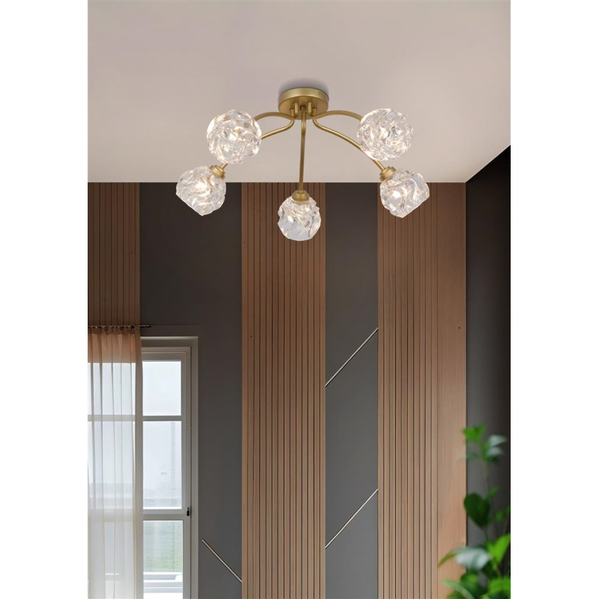 Searchlight - Prisadený luster ASTRAL 5xG9/33W/230V zlatý