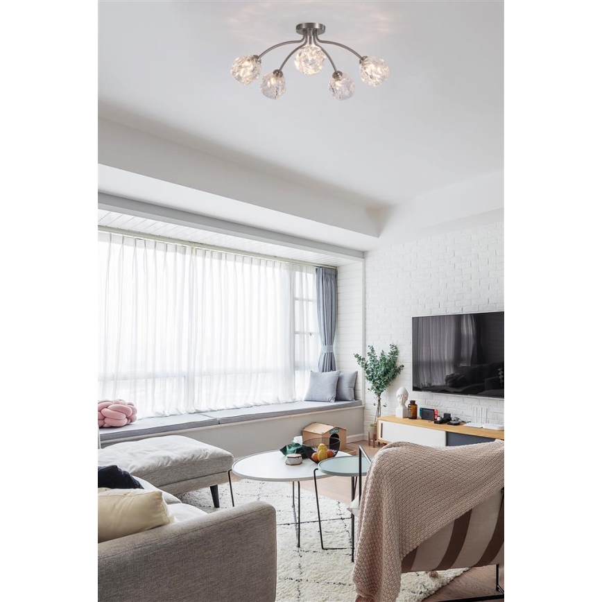 Searchlight - Prisadený luster ASTRAL 5xG9/33W/230V matný chróm