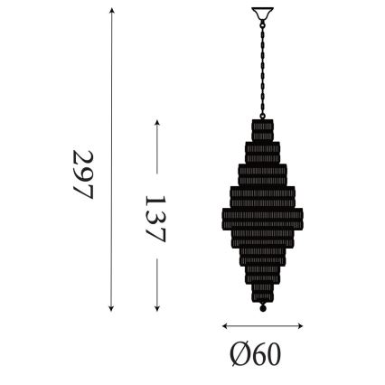 Searchlight - Luster na reťazi EMPIRE 13xE14/60W/230V