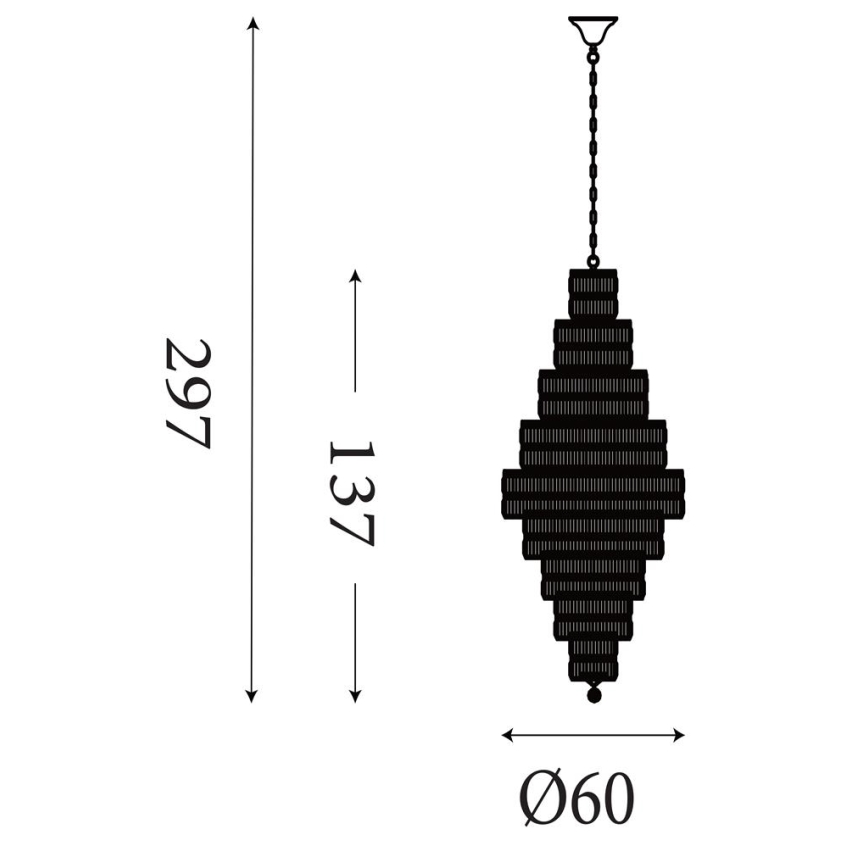 Searchlight - Luster na reťazi EMPIRE 13xE14/60W/230V