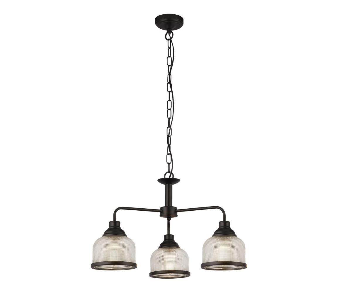 Searchlight 1683-3BK - Luster na reťazi BISTRO 3xE27/60W/230V čierna 1683-3BK