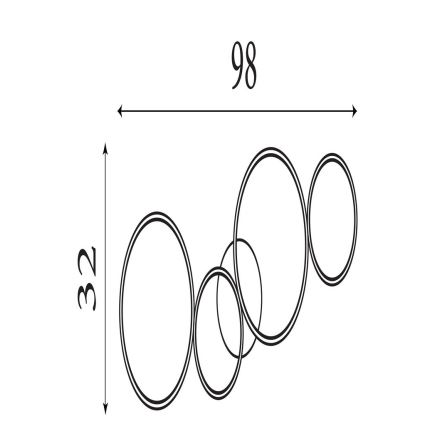 Searchlight - LED stmievateľné stropné svietidlo CIRQUE LED/37W/230V 3000K 33x97 cm