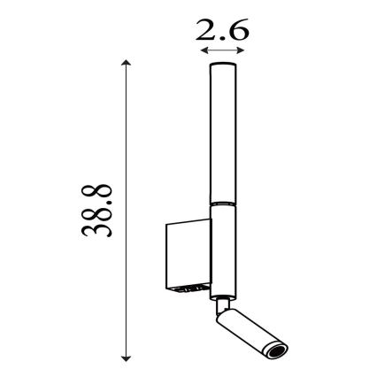 Searchlight - LED bodové svietidlo ARCHITECT LED/7W/230V čierne