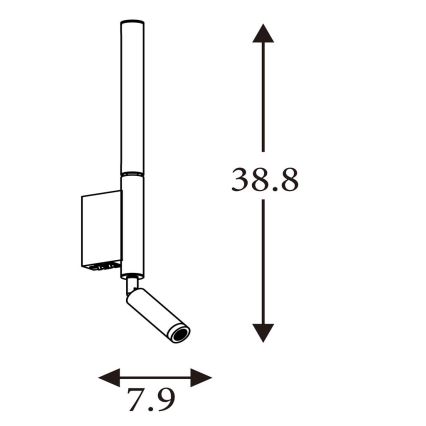 Searchlight - LED bodové svietidlo ARCHITECT LED/7W/230V hnedé