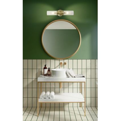 Searchlight - Nástenné svietidlo IMPERIAL 2xG9/33W/230V mosadz