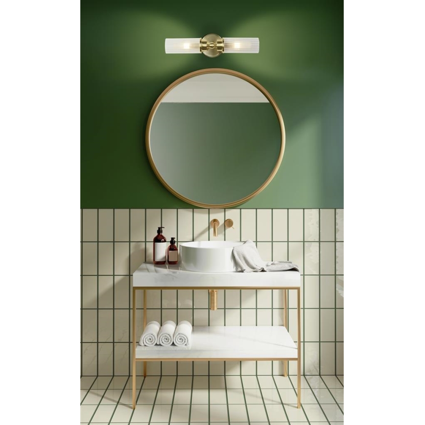 Searchlight - Nástenné svietidlo IMPERIAL 2xG9/33W/230V mosadz