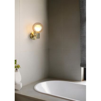 Searchlight - Nástenné svietidlo LUMINSPHERE 1xG9/7W/230V mosadz