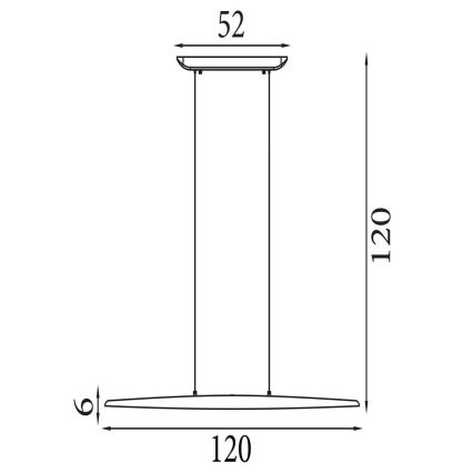 Searchlight - LED stmievateľný luster na lanku KENZIE LED/29W/230V 2700/3000/4000K