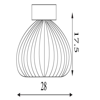 Searchlight - Stropné svietidlo CELESTIAL 1xE27/60W/230V Ø 28 cm