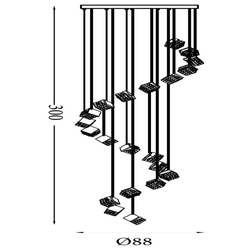 Searchlight - LED Stmievateľné stropné svietidlo CUBOID LED/10,25W/230V 3000K