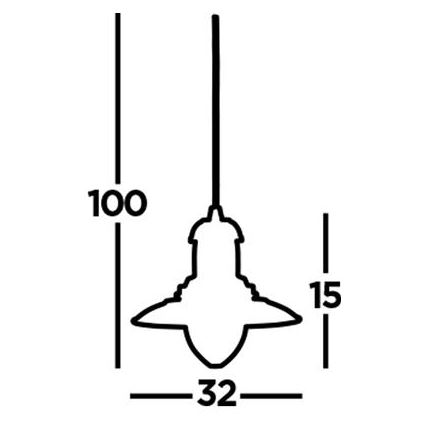 Searchlight - Luster na lanku FISHERMAN 1xE27/60W/230V mosadz