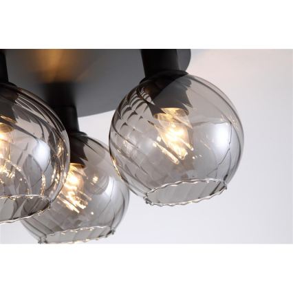 Searchlight - Stropné svietidlo RADIANCE 3xE27/60W/230V pr. 37,5 cm čierna