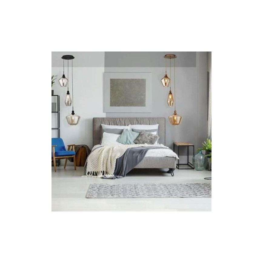 Searchlight - Luster na lanku MIA 3xE27/60W/230V mosadz