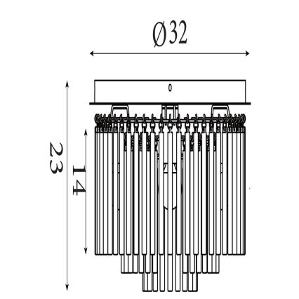 Searchlight - Stropné svietidlo SWIZZLE 5xE14/60W/230V pr. 32 cm zlaté