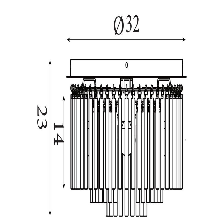 Searchlight - Stropné svietidlo SWIZZLE 5xE14/60W/230V pr. 32 cm dymové