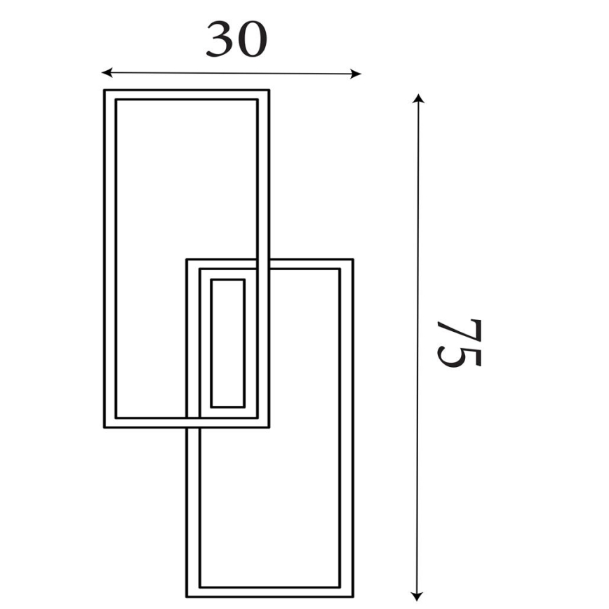 Searchlight - LED stmievateľné stropné svietidlo OVALOID LED/40W/230V 3000K 30x75 cm