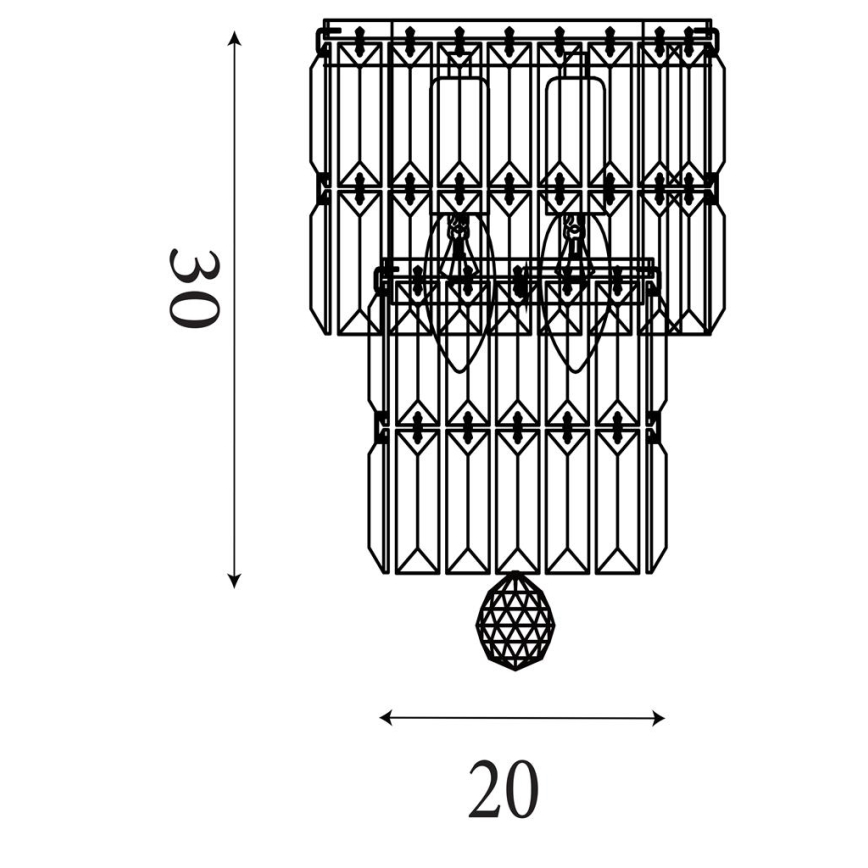 Searchlight - Kúpeľňové nástenné svietidlo EMPIRE 2xE14/7W/230V IP44