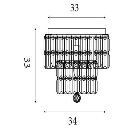 Searchlight - Kúpeľňové stropné svietidlo EMPIRE 4xE14/60W/230V IP44