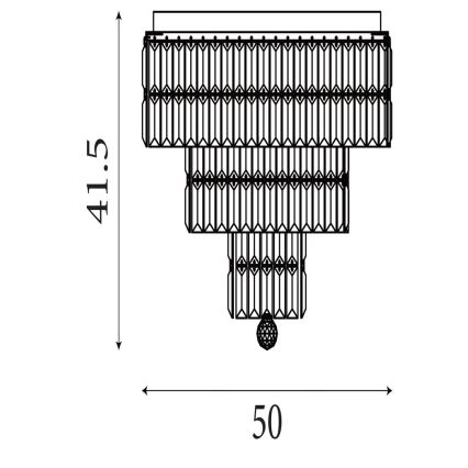 Searchlight - Kúpeľňové stropné svietidlo EMPIRE 6xE14/60W/230V IP44