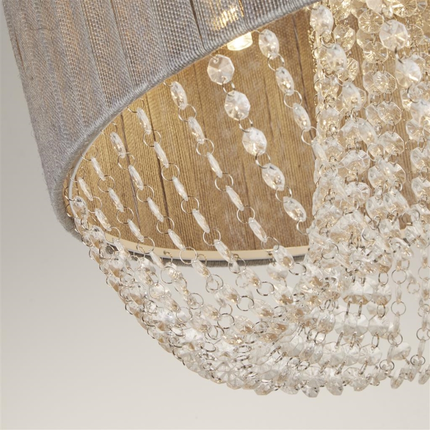 Searchlight - Stropné svietidlo BELLANO 5xG9/7W/230V pr. 50 cm šedé