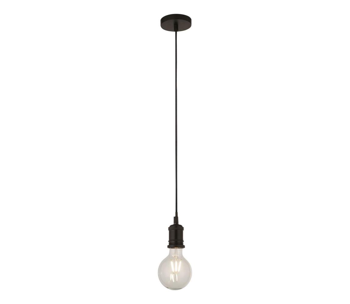Searchlight 7461BK - Závesné svietidlo SUSPENSION na lanku 1xE27/60W/230V čierne 7461BK