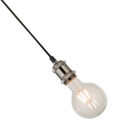Searchlight - Závesné svietidlo na kábli SUSPENSION 1xE27/60W/230V strieborné