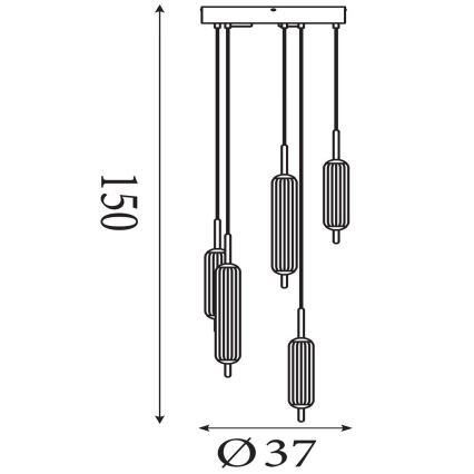 Searchlight - LED Stmievateľný luster na lanku CATTAIL LED/24W/230V