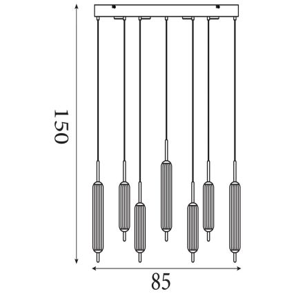 Searchlight - LED stlmiteľný luster na lankách CATTAIL LED/33W/230V