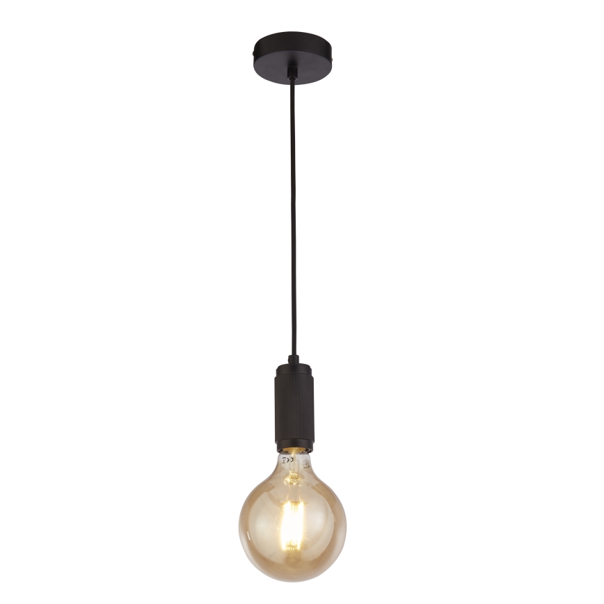 Searchlight - Závesný luster na lanku SUSPENSION 1xE27/60W/230V čierna