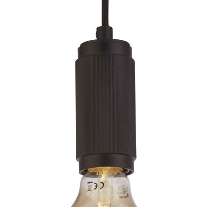 Searchlight - Závesný luster na lanku SUSPENSION 1xE27/60W/230V čierna