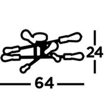 Searchlight - Prisadený luster ARMSTRONG 8xE27/60W/230V mosadz