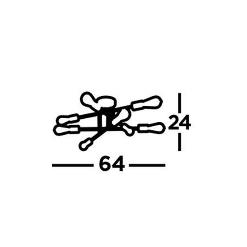 Searchlight - Prisadený luster ARMSTRONG 8xE27/60W/230V mosadz