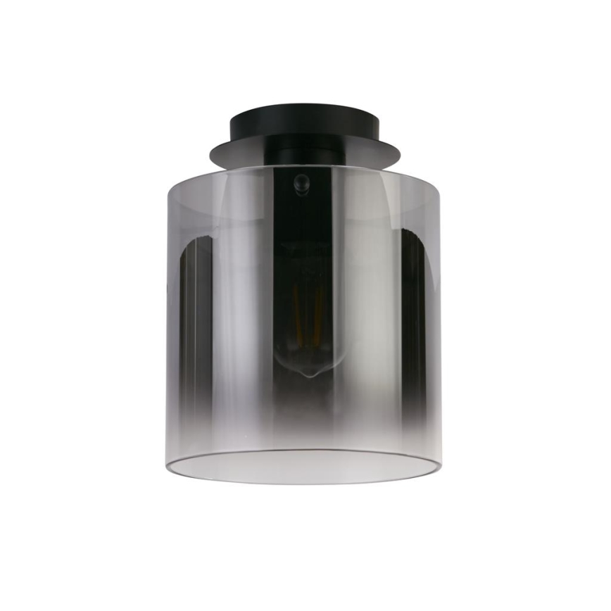 Searchlight - Stropné svietidlo SWEDEN 1xE27/60W/230V pr. 22 cm čierne/dymové