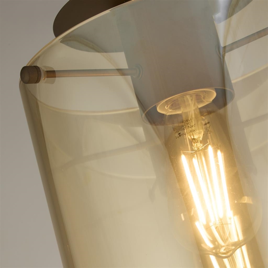 Searchlight - Stropné svietidlo SWEDEN 1xE27/60W/230V pr. 22 cm hnedá/dymová