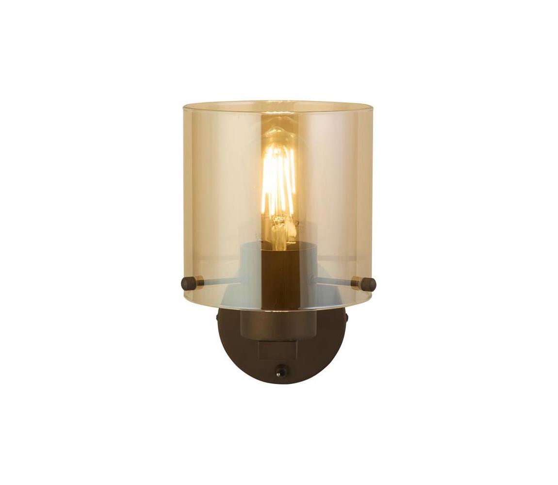Searchlight 88912-1MO - Nástenné svietidlo SWEDEN 1xE27/60W/230V hnedá/dymová 88912-1MO