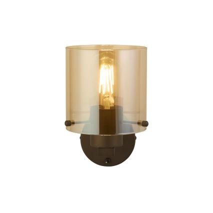 Searchlight - Nástenné svietidlo SWEDEN 1xE27/60W/230V hnedá/dymová
