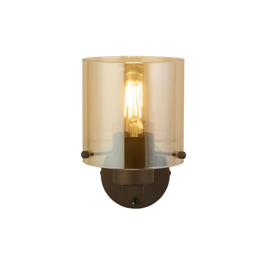 Searchlight - Nástenné svietidlo SWEDEN 1xE27/60W/230V hnedá/dymová