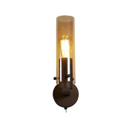 Searchlight - Nástenné svietidlo SWEDEN 1xE27/60W/230V hnedá/dymová