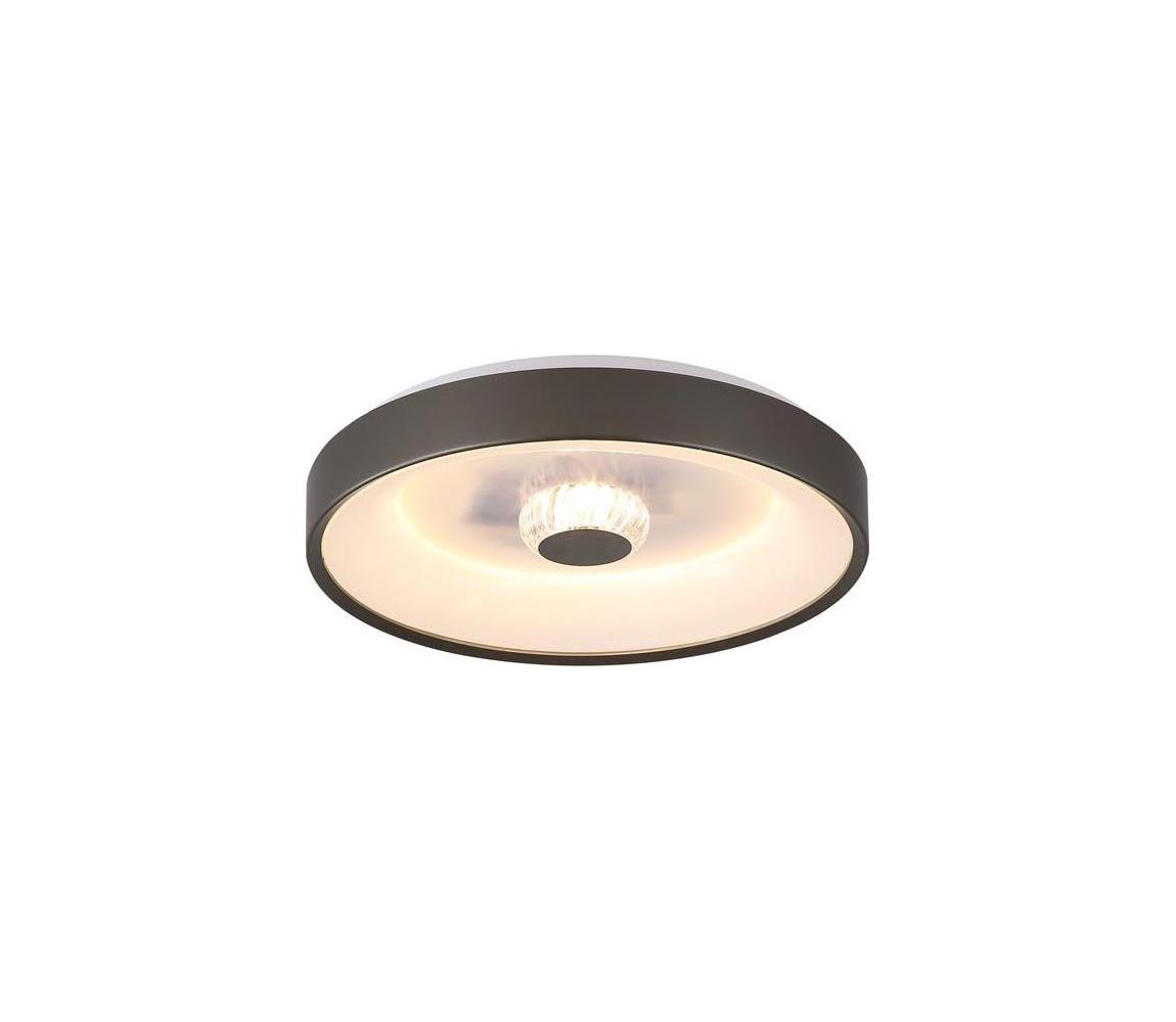 Searchlight 89735-38LT - LED stmievateľné stropné svietidlo POLKA 24W/230V + 6W pr. 38,5 cm hnedé 89735-38LT