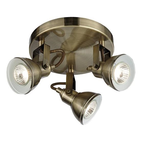 Searchlight - Bodové svietidlo FOCUS 3xGU10/50W/230V mosadz