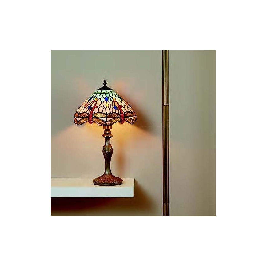 Searchlight - Tiffany stolná lampa DRAGONFLY 1xE27/60W/230V