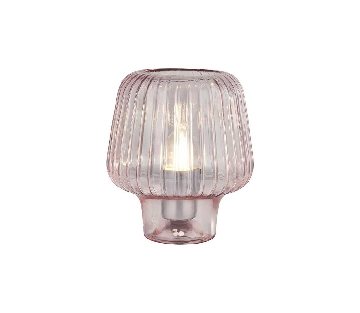 Searchlight EU60753PI - Stolná lampa ARIA 1xE27/10W/230V ružová EU60753PI