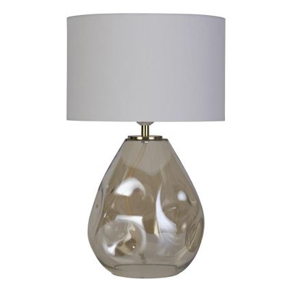 Searchlight - Stolná lampa DEVON 1xE27/60W/230V sivá/dymová