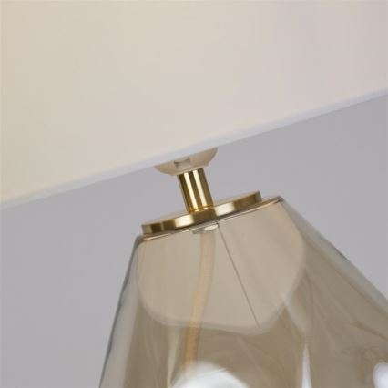 Searchlight - Stolná lampa DEVON 1xE27/60W/230V sivá/dymová